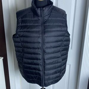 Attention Men’s Ultra Light Down Black Puffer Vest sz XL NWT